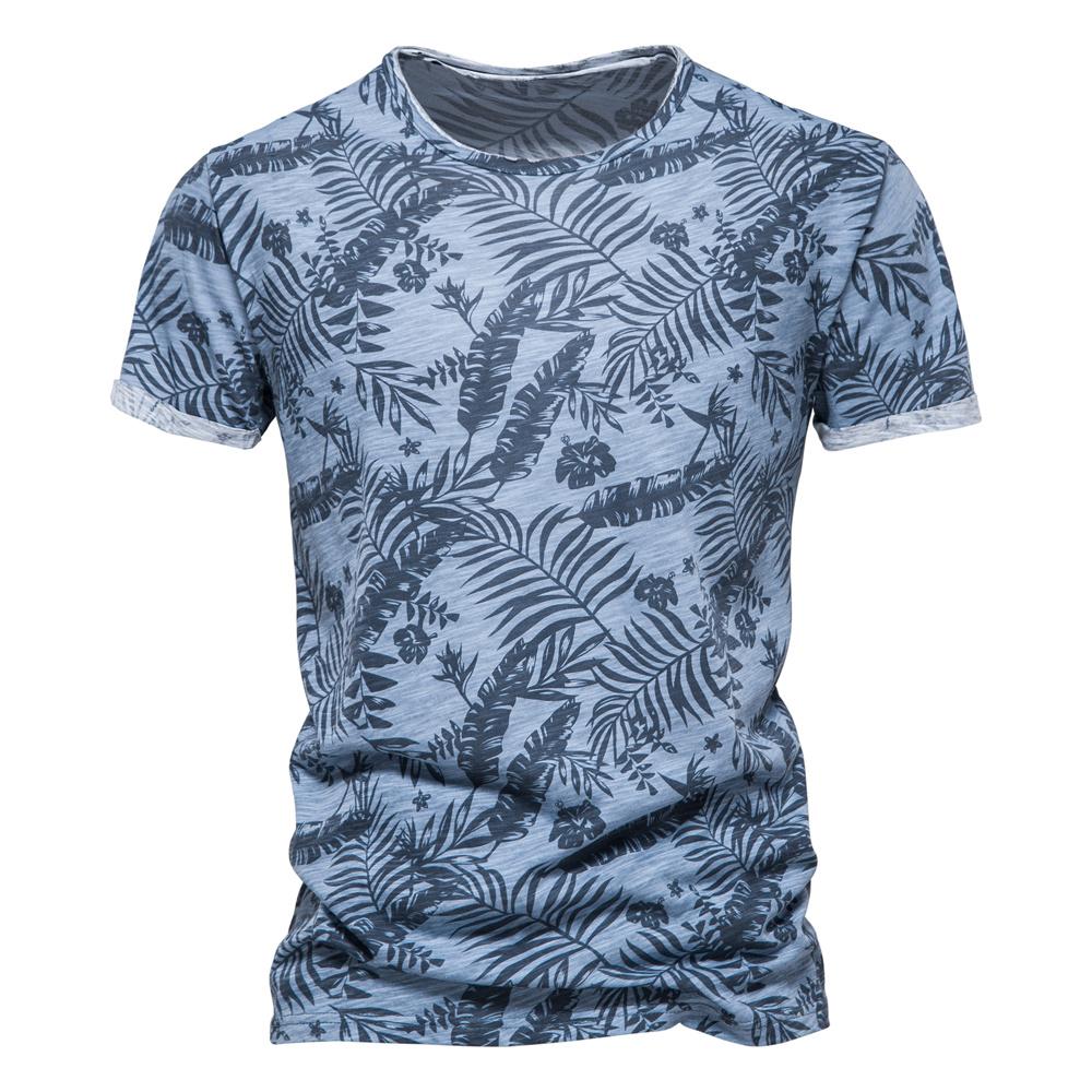 Hawaiian Leaves 3D Printed Summer Men's Casual Sports High-quality Street Classic Retro Oversized O-neck Short Sleeve Shirt Top