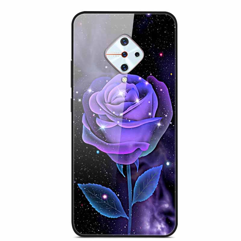 Tempered Glass Case For Vivo V17 Case Russia Glass Back Cover Soft Bumper For Vivo V17 Phone Cases V 17 Funda Y9s S1 Pro Coque