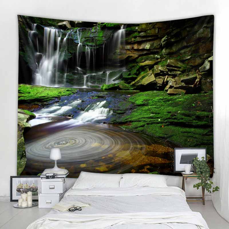 Natural Wall Tapestry Mandala Garden Landscape Bohemian Room Decoration Psychedelic Tapiz Hippie Bedroom Cloth Carpet 8 Sizes