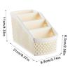 Morandi Style Plastic Desktop Organizer With 4 Compartments - A Roomy Hollow Storage Box For Cosmetics, Office Items