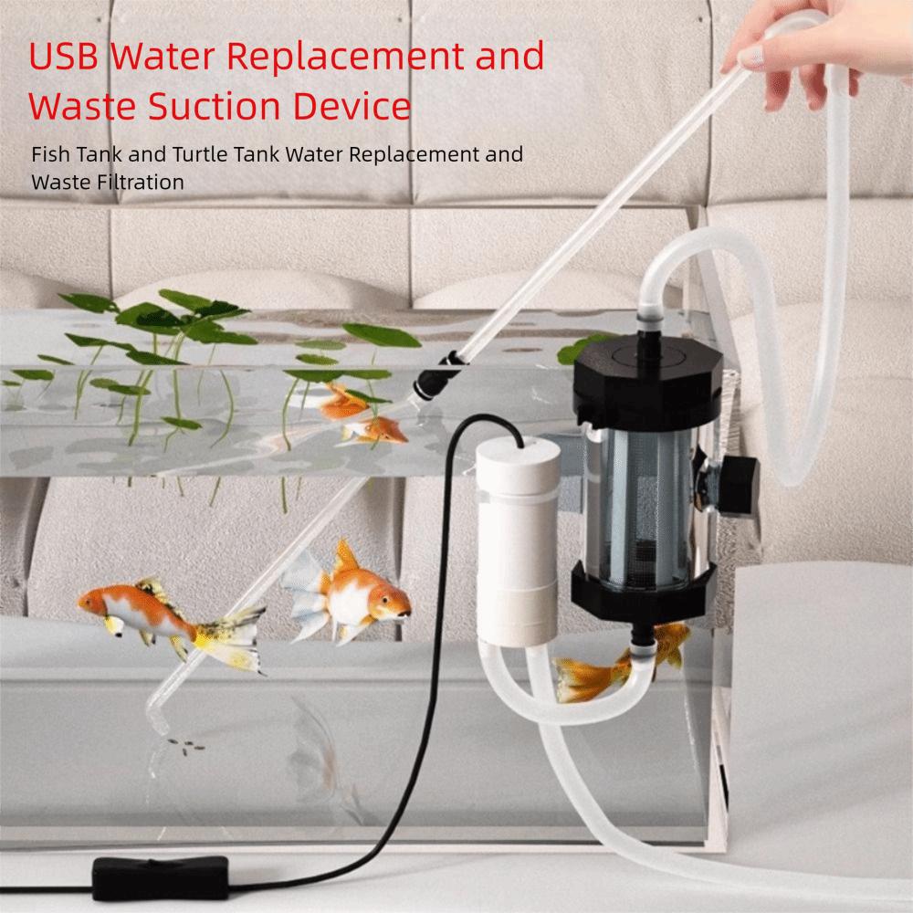 USB Powered Vacuum Gravel Cleaner Low Noise Fish Tank Cleaning Dirt Waste Remover For Aquarium