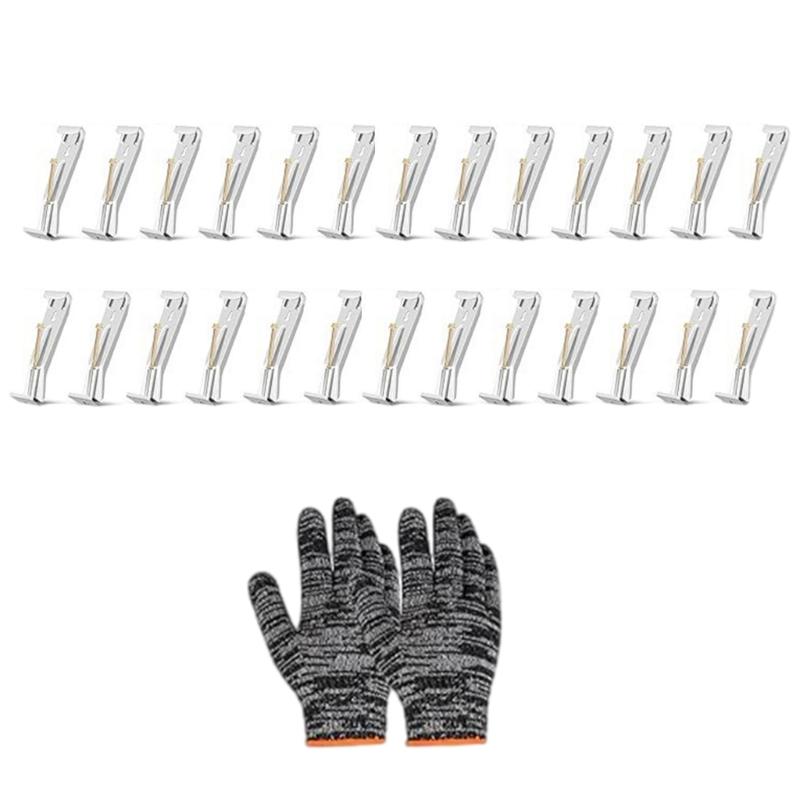 

28Pcs Concealed Gutter Hangers Rain Gutter Brackets with Screws and Clamps Quick Screw Gutter Clip Easy to Install 1