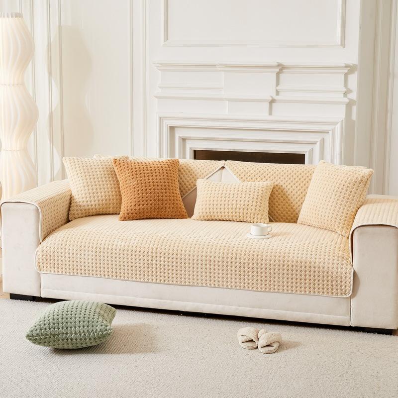 Sofa Cushion Autumn And Winter  New Seat Cushion Simple And Modern High-End Plush Non-Slip Sofa Cover Cover Cloth Towel