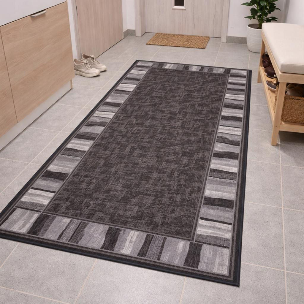 [5] ZORRO GREY 100x180cm Anti-slip Rug D7526