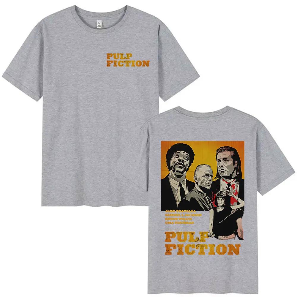 Classic Movie Pulp Fiction Graphic T Shirt Men Women Vintage Harajuku Fashion T-shirt Tops Cotton Short Sleeve Tshirt Streetwear