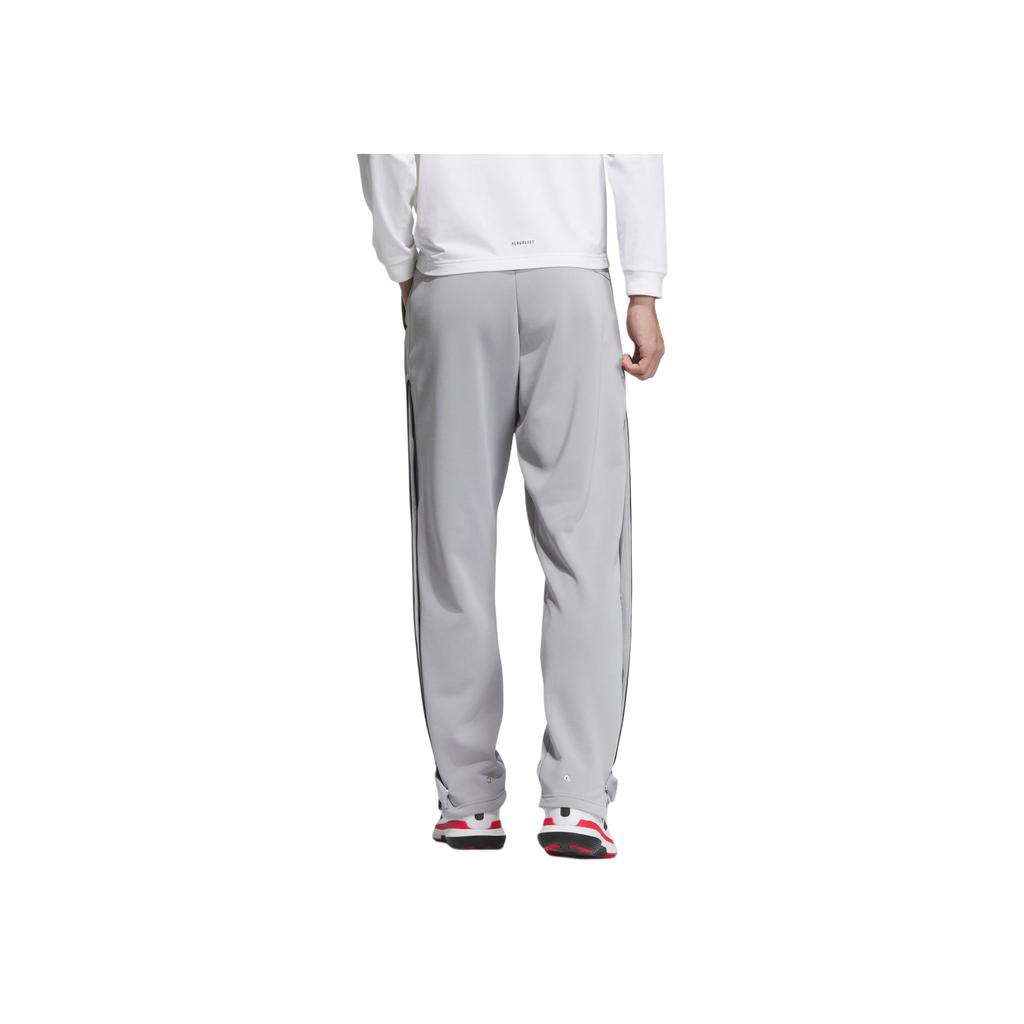 Adidas Basketball FW24 Tracksuit Bottoms Retro Sports Comfortable Soft Versatile Side Stripe Mid Waist Elastic Knit Pants Men Bottoms Pure-Gray JL7585