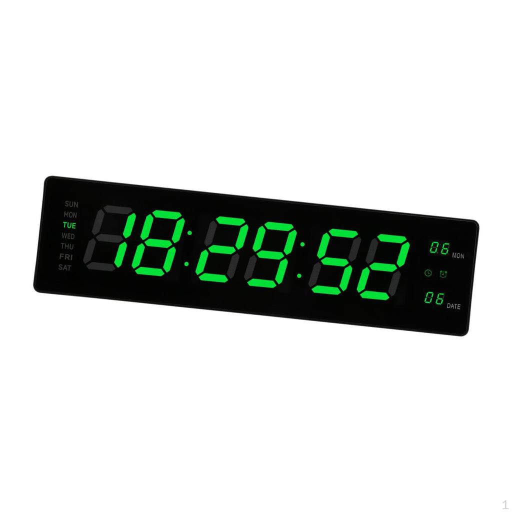 Contemporary LED Wall Clock with Large Digital Display for Stylish Home Decor