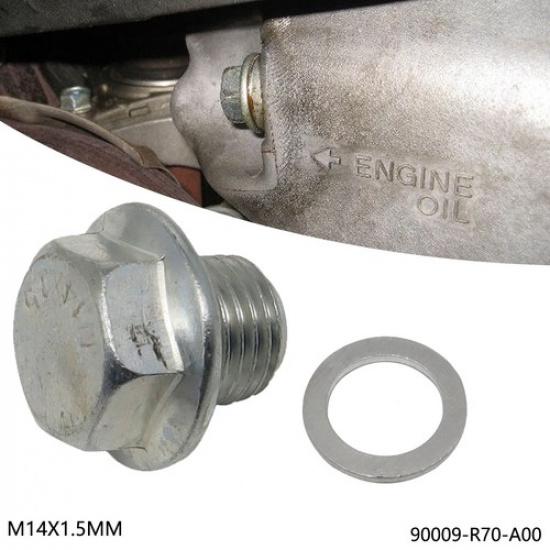 

Oil Pan Drain Bolt Plug with Washer 90009-R70-A00 94109-14000 For Honda Acura