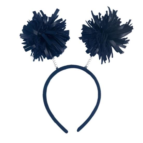 

Меховой декор с шариками, повязка на голову, забавная повязка на голову для девочек, пушистая повязка для волос с шариками, аксессуары для волос на Хэллоуин, Рождество, день рождения чёрный