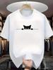 Unisex Letter Print Short-Sleeved T-Shirt Unisex's Casual All-Match Tops