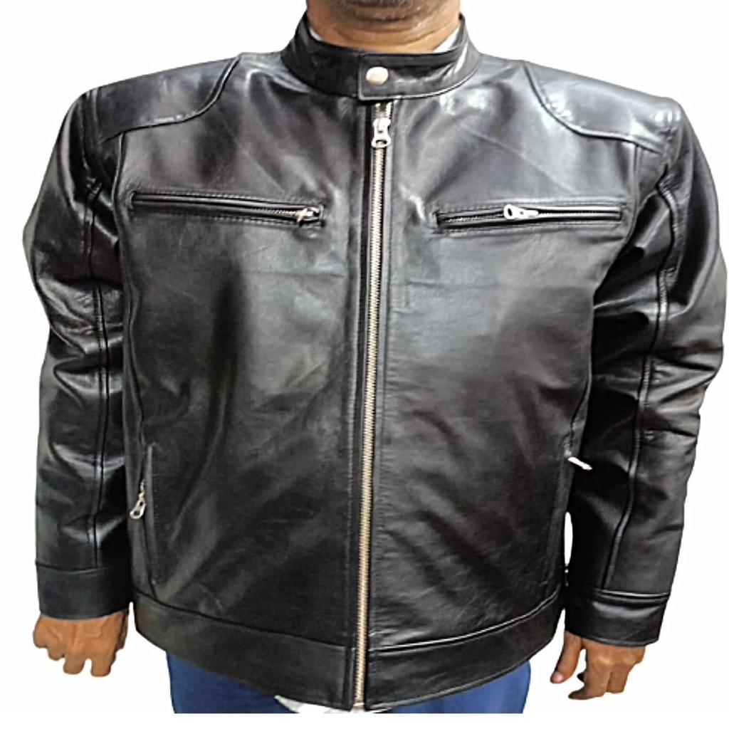 Men's Casual Black Leather Jacket | Motorcycle Jacket Leather | Biker Leather Jacket | Leather Bomber Jacket For Men | Men's Leather Jacket