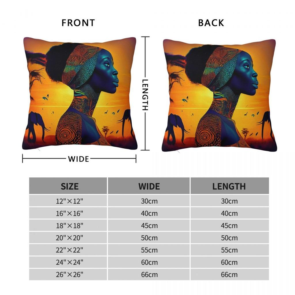 Neon Modern African Abstract Art Square Pillowcase Pillow Cover Cushion Throw Pillow for Home Sofa Living Room
