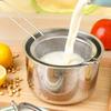 Jinghuisichuang Stainless Steel Soy Milk Strainer [Multiple Uses, Uniform Mesh] Frying Basket Colander Flour Sieve 10cm