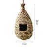 Naturlig spre varme hengende reir Halm Delikat vevd fuglehus for kjæledyr