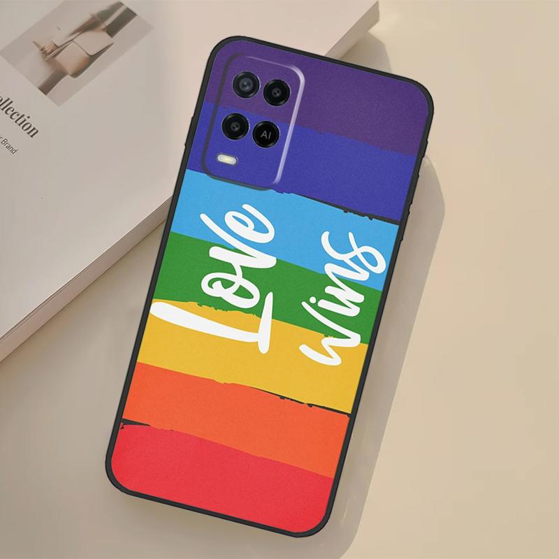 LGBT Pride Rainbow Case For Oppo A98 A78 A18 A38 A58 A60 A80 A40 A96 A76 A16 A94 A74 A54 A15 A17 A57 A77 A5 Pro