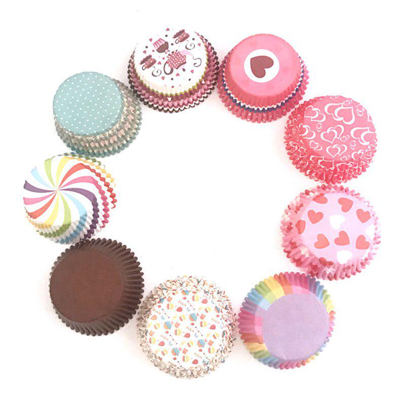 100pcs Cupcake Paper Cups Food Grade Round Muffin Case Cute Cupcake Wrappers Wedding Party Supplies