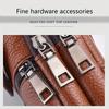  1pc Genuine Leather Men's Waist Bag Functional Zippered Phone Pouch with Adjustable Strap and Spacious Compartments  Top Layer Leather Fanny Pack 