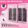 504 Clusters Of Single-Cluster False Eyelashes 8-16Mmdiy Segmented Natural Dense D-Curve Self-Grafting