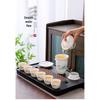 Woding Ceramic Suet Jade White Porcelain Kung Fu Tea Set