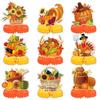 Thanksgiving Table Celebration Decor Honeycomb Pumpkin And Turkey Ornament Set