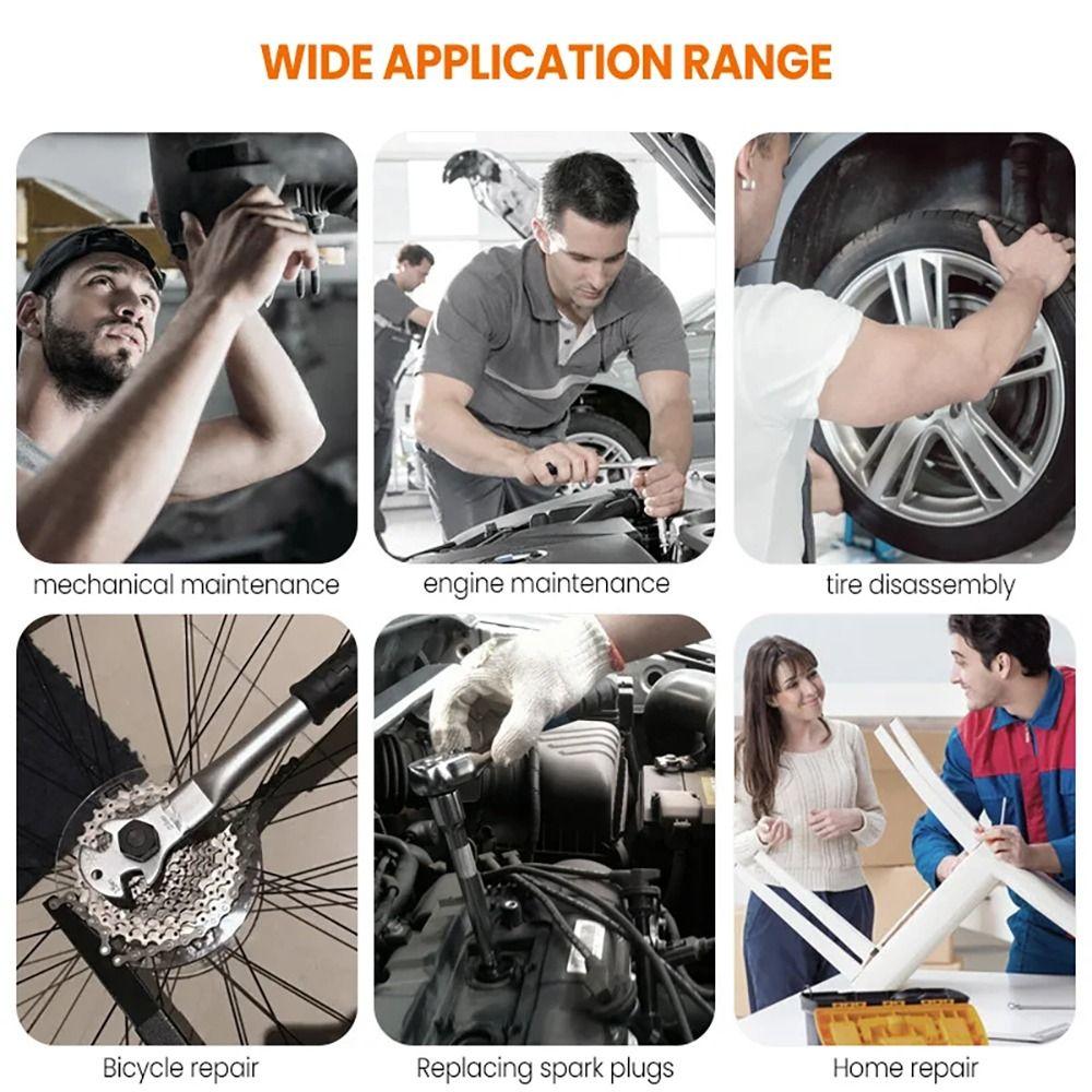 12Pcs/Set Sleeve Socket Wrench Set with Quick Release Handle Quick Wrench Spanner