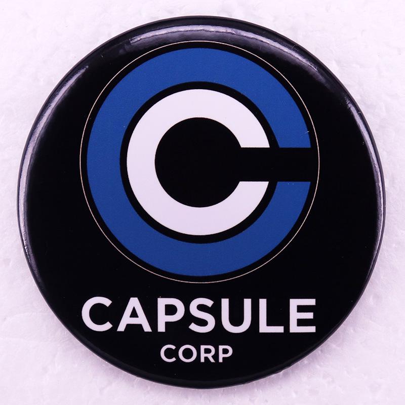 Dragon Ball Capsule Corp Anime Tinplate Brooch Pin