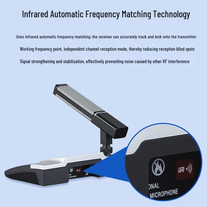 Weishu WSGF-C044 Professional 1-to-4 Gooseneck Wireless Microphone System (CN version)