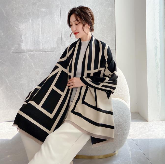 New Arrival Women'S Scarl Thickening Warm Pashmina Cashmere Scarf Female Autumn Winter Soft Scarf Shawl Multipurpose Blanket