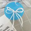 Elegant Pearl Bowknot Charm for Jewelry Making DIYs Keychain Necklace Earrings Crafts Shoe Buckle Ornament Accessories