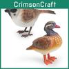 Realistisches dekoratives Tiermodell-Set mit farbenfroher Ente, Spatz, Fink und Meise zur Ausstellung zu Hause und im Büro