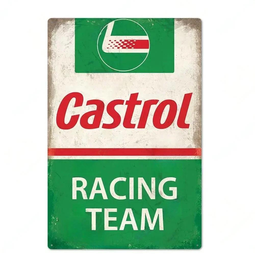 Vintage Racing Team Tin Sign Metal Signs Decorative Plaque For Garage Club Pub Bar Man Cave Farmhouse Decor Wall Decoration