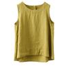 Summer Cotton Linen Artistic Loose Sleeveless Vest Top for Women Blouses & Shirts