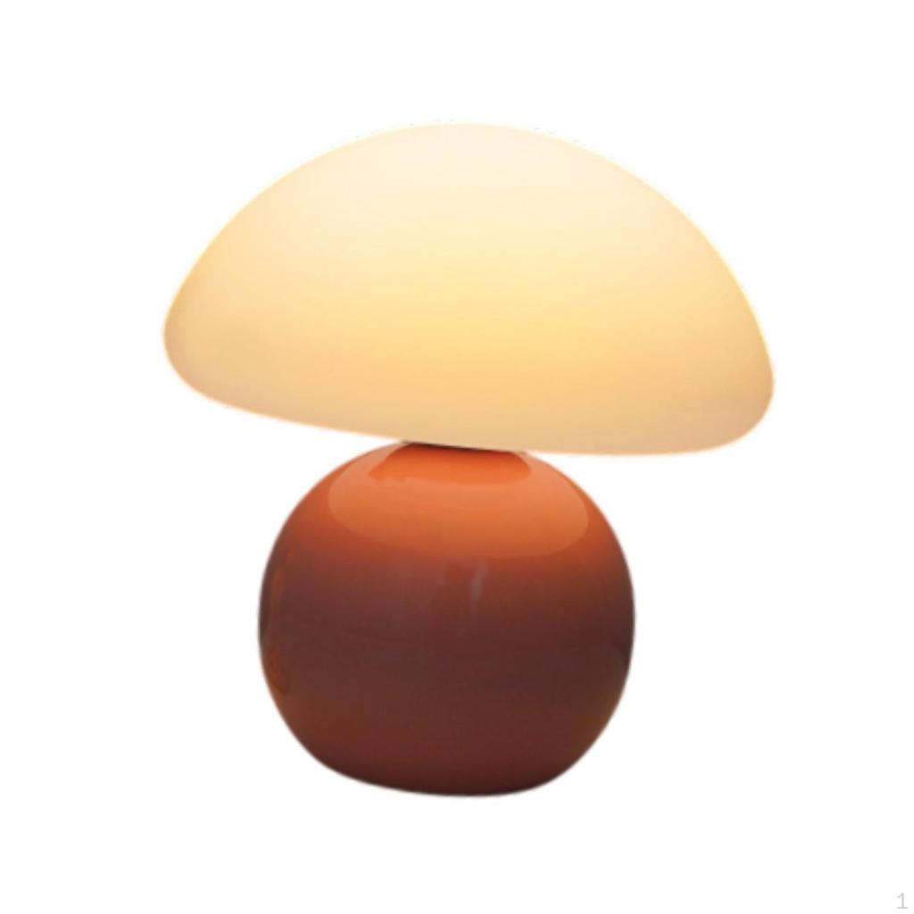 Table Lamp Bedside Decor Creative Modern Warm Light Mushroom Desk for Wedding Birthday