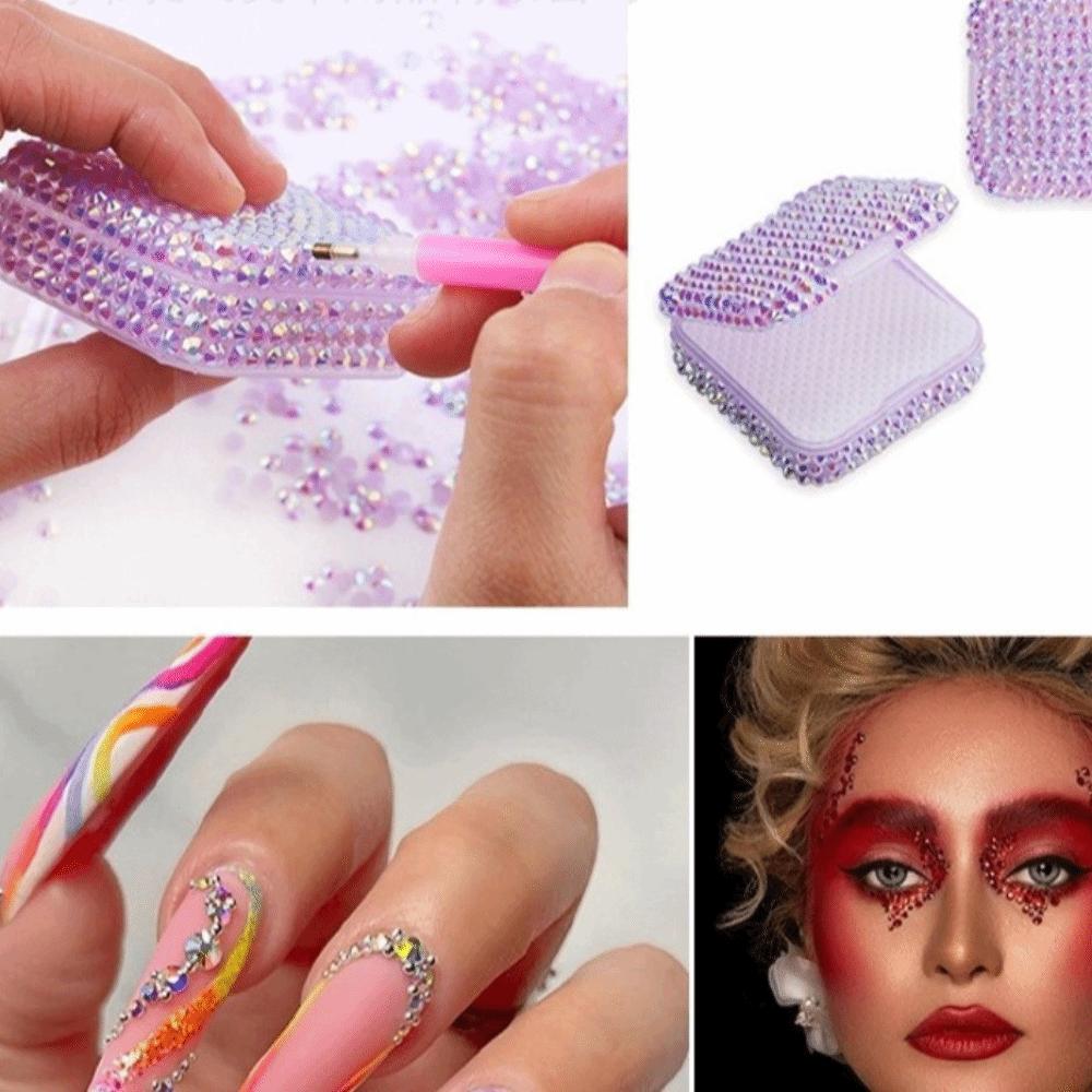 Multicolor Resin Rhinestone Kit Sparkling Bedazzling Rhinestones  for Makeup Accessories