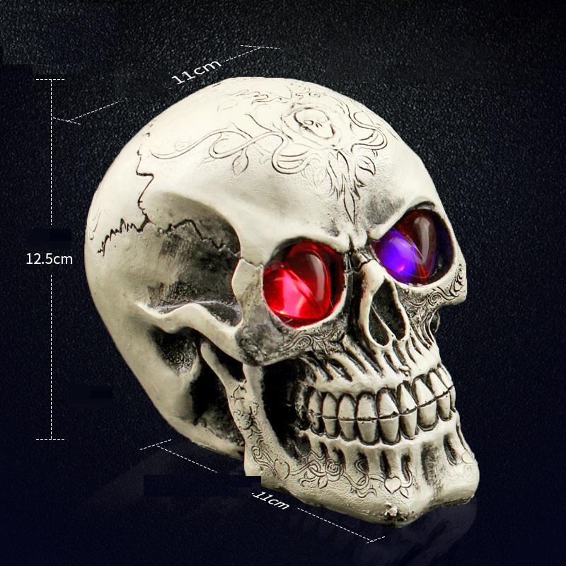 

Skull Figurine Statue Human Skeleton Head Halloween Home Bar 3 Decoration #2