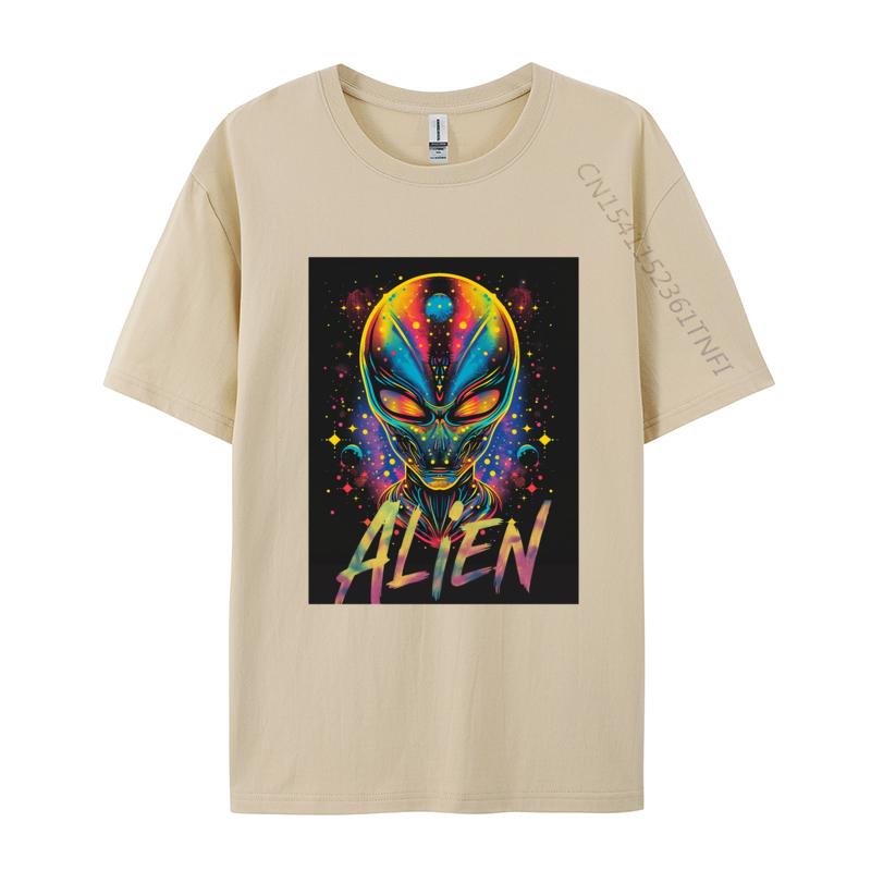 ALIEN HEAD TShirt Personalized Tshirt Prevalent Mens Cotton Tshirts Tops Tees Colorful 3d Printed T Shirts