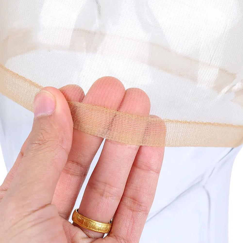 Großhandel HD Perückenkappe für Frauen Unsichtbare Ultradünne Dehnbare Strumpfkappen für Lace Front Perücken Transparente Perückenkappe Dünne Nylonkappe