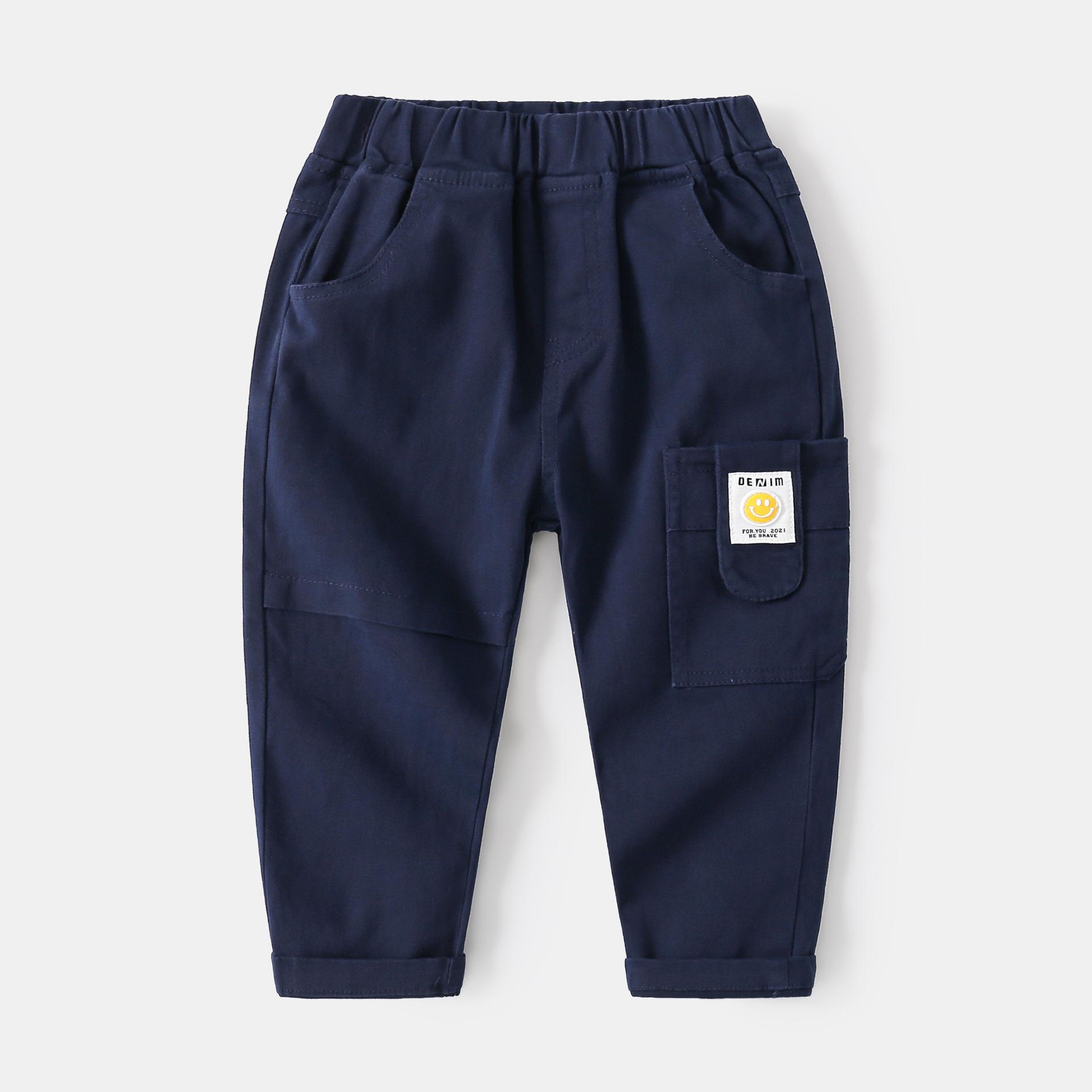 Trendy fashion casual pants, cotton comfortable children s cartoon mid-waist pants, medium and small children s trousers 100cm
