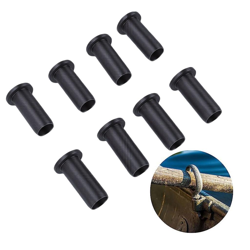8PCS Oar Lock Socket Insert Nylon 1Celsius2 Inch Protective Sleeve Oar Lock Socket Bushing for Boat Hardware