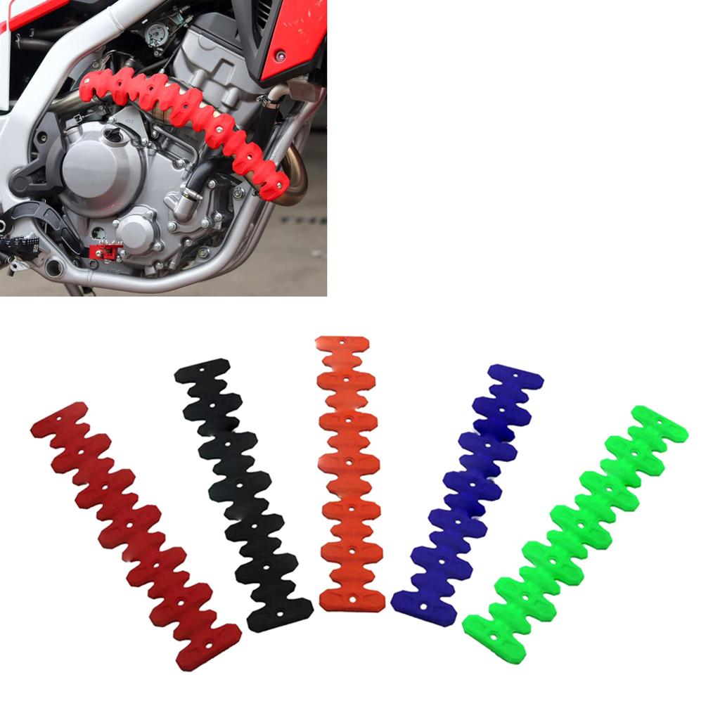 Motorrad-Auspuff-Isolierung Schalldämpfer-Schutzabdeckung Flexibler Auspuff-Hitzeschild für 4-Takt-Fahrräder Kopfrohrschutz