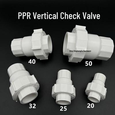 PPR One-Way Hot Melt Check Valve: Anti-Backflow, Reverse Flow, Cold/Hot Water Connector (4pt, 6pt, 1in)
