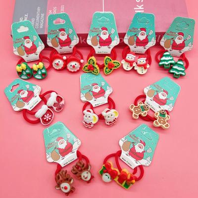 Accessoires pour cheveux d'Halloween et de Noël pour filles: Barrettes et Chouchous Mignons pour Bébé avec Motifs Citrouille et Renne
