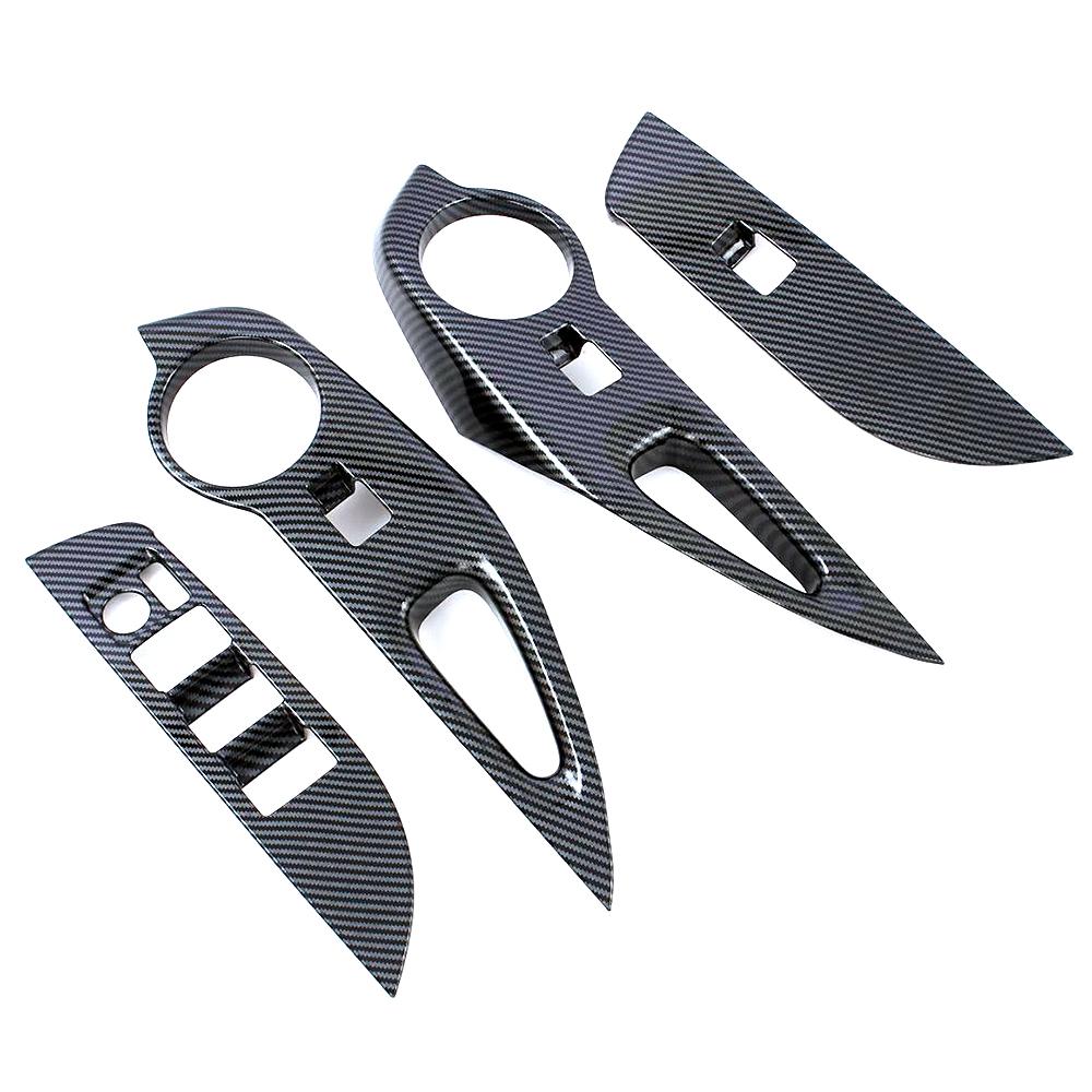 For Toyota Corolla Hatchback 2023 Window Lift Switch Panel Frame Cover Trim Interior Accessories Carbon Decor