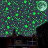 Waterproof Wall Stickers Self-Adhesive PVC Scratch-Resistant Wall Decals Removable Glow in The Dark Wall Stickers for Bathroom Living Room Bedroom