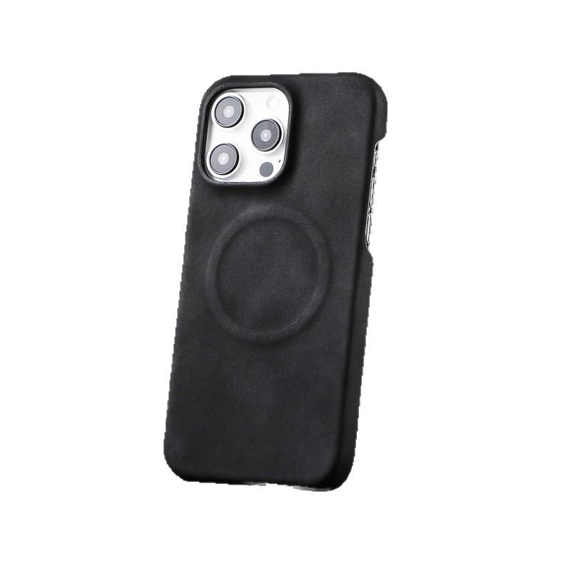 iPhone 17 Pro Max Magnetic Lambskin-Texture Case & Skin