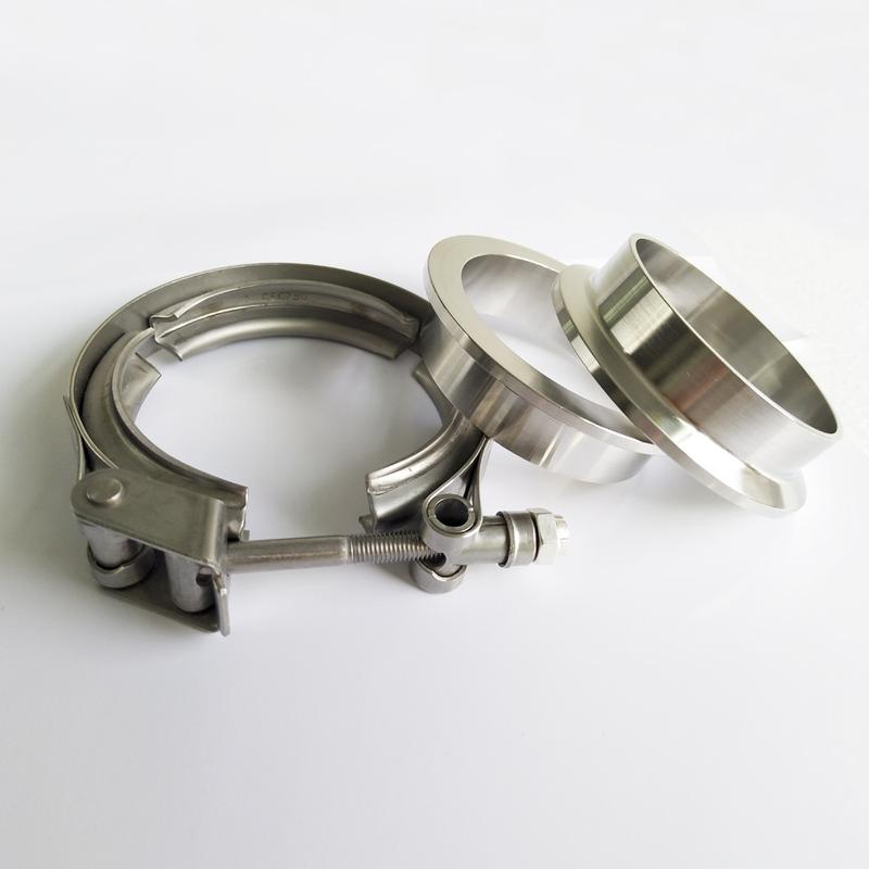 1.5"-5.0"' stainless steel  Quick release V-Band clamp  flat Flange  metal clench  nut  for car Turbo Exhaust Downpipes