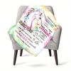 Colorful Unicorn Customize Your Name Blanket Used For Chair Office Sofa Bed Camping Soft And Warm Giving Friends And Relatives Birthday Graduation