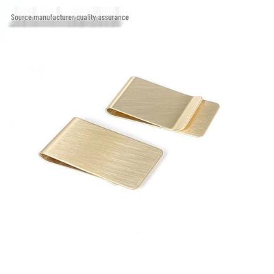 Modern Minimalist Pirinç Para Klipsi - Kişiselleştirilebilir Metal Banknot, Fiş ve Bozuk Para Tutucu