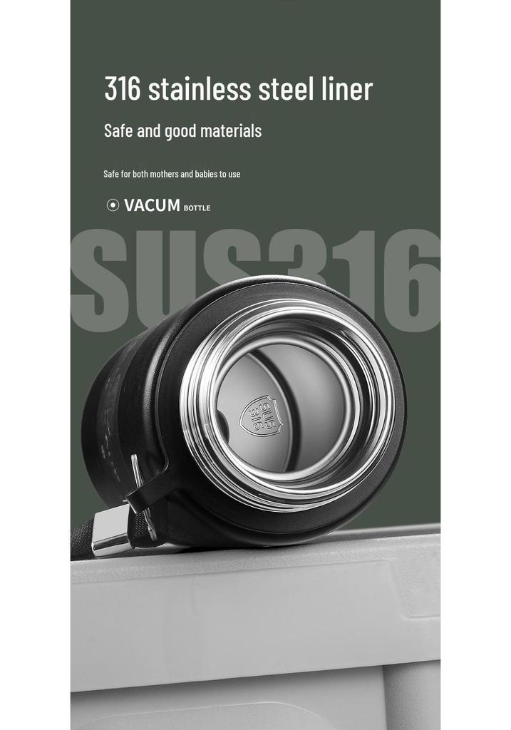 Stainless Steel Insulated Thermos for Men & Women - Large Capacity, Portable Travel Water Kettle