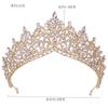 DIEZI Baroque Elegant 11 Colors Water Drop Crystal Tiara Crown Women Wedding Party Bridal Bride Flower Crown Hair Accessories